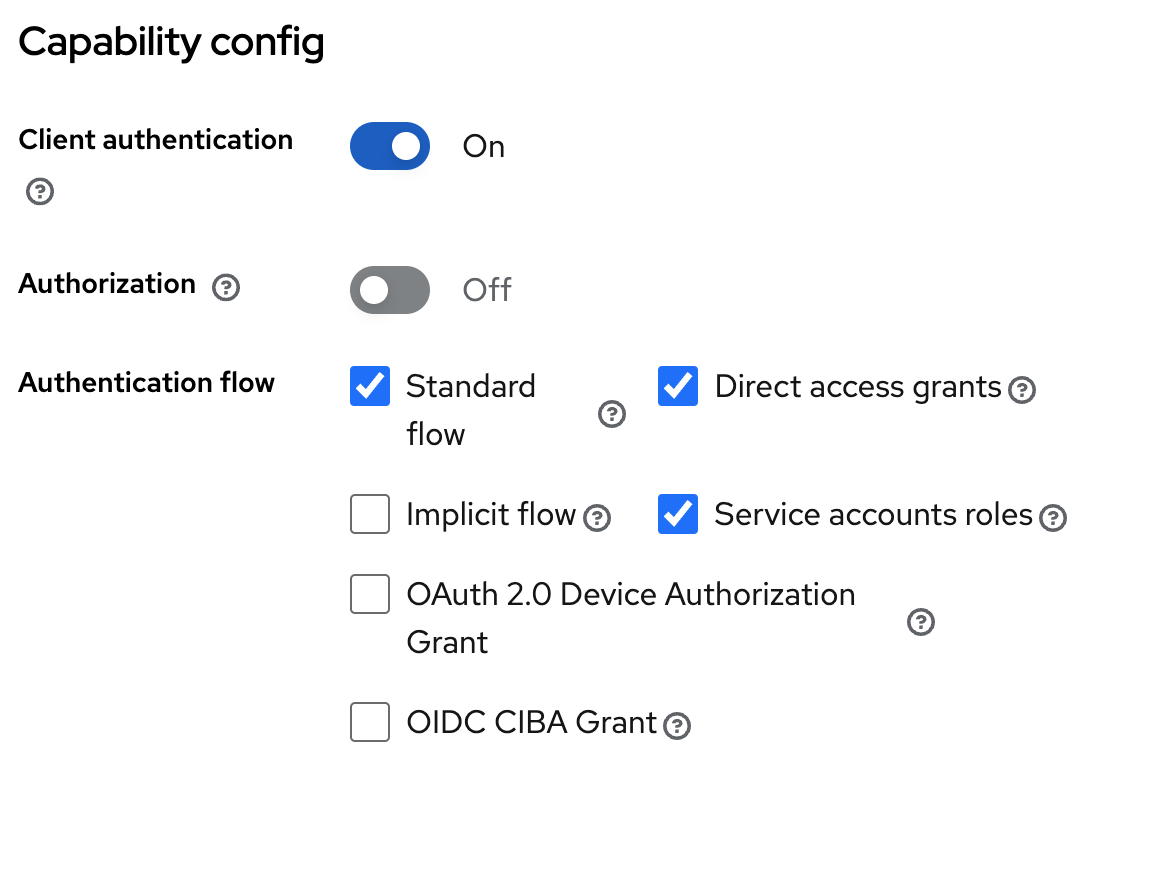 Capability config