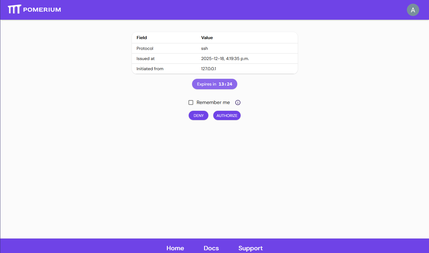 Verify page