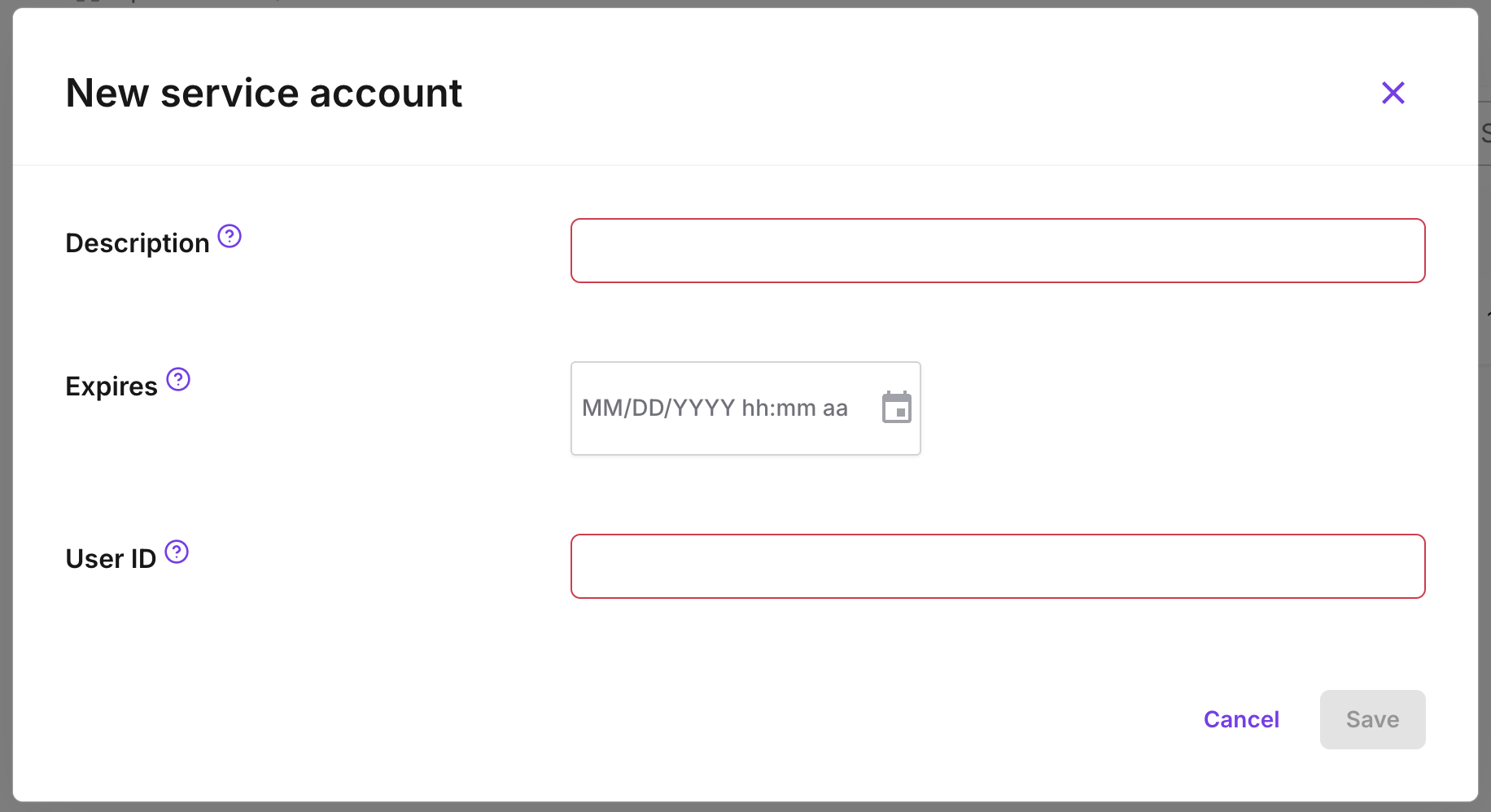 Add Service Account